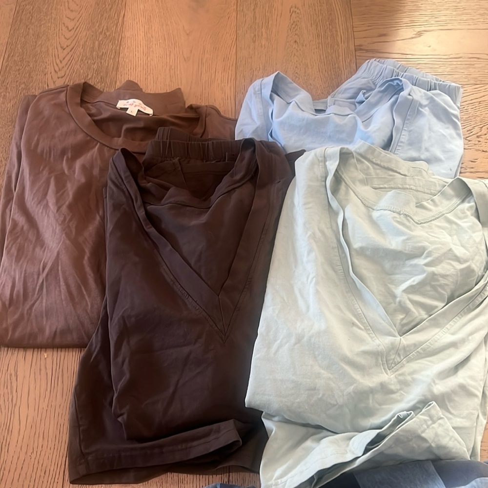 Set of 4 biker shorts and shirts